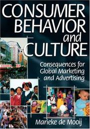 Cover of: Consumer Behavior and Culture by Marieke K. de Mooij