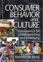 Cover of: Consumer Behavior and Culture by Marieke K. de Mooij