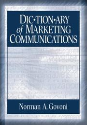 Cover of: Dictionary of Marketing Communications by Norman A.P. Govoni