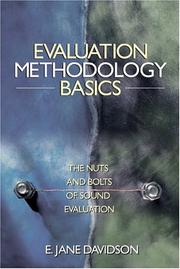 Evaluation Methodology Basics by E. Jane Davidson