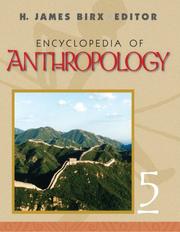 Cover of: Encyclopedia of anthropology by H. James Birx, editor.