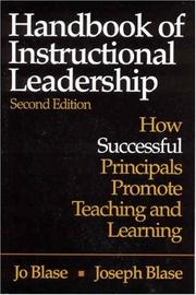 Cover of: Handbook of instructional leadership: how successful principals promote teaching and learning
