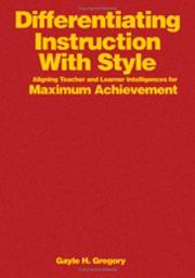 Cover of: Differentiating Instruction With Style by Gayle H. Gregory