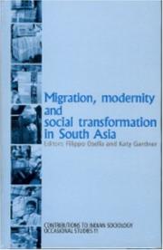 Cover of: Migration, Modernity and Social Transformation in South Asia (Contributions to Indian Sociology series)