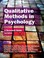 Cover of: Qualitative Methods in Psychology