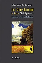Cover of: Der Studentenmord in Zürich: Criminalgeschichte