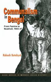 Cover of: Communalism in Bengal by Rakesh Batabyal