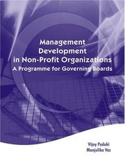 Management development in non-profit organizations by V. Padaki