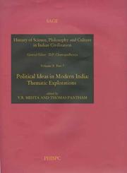 Cover of: Political ideas in modern India by edited by V. R. Mehta and Thomas Pantham.