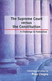 Cover of: Supreme Court Versus the Constitution: A Challenge to Federalism