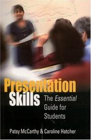 Cover of: Presentation skills by Patsy McCarthy