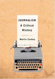 Cover of: Journalism: a critical history