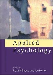 Cover of: Applied Psychology: Current Issues and New Directions