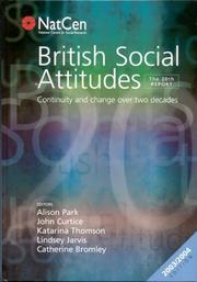 Cover of: British Social Attitudes: Continuity and Change over Two Decades (British Social Attitudes Survey series)