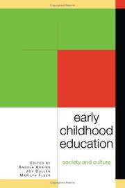 Cover of: Early Childhood Education: Society and Culture