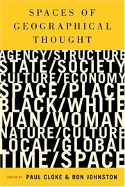 Cover of: Spaces of geographical thought by edited by Paul Cloke & Ron Johnston.