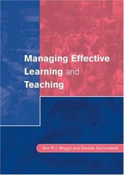 Cover of: Managing Effective Learning and Teaching (Centre for Educational Leadership & Management) by Ann Briggs, Daniela Sommefeldt