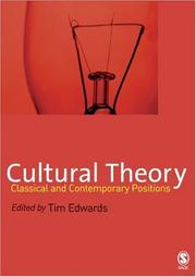 Cover of: Cultural Theory: Classical and Contemporary Positions