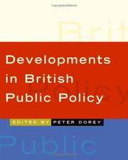 Cover of: Developments in British Public Policy by Peter Dorey