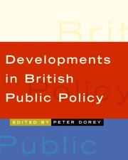 Cover of: Developments in British Public Policy by Peter Dorey