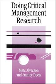 Cover of: Doing critical management research
