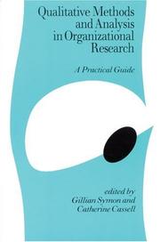 Cover of: Qualitative Methods and Analysis in Organizational Research by 
