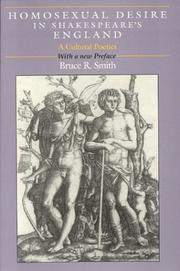 Cover of: Homosexual desire in Shakespeare's England by Bruce R. Smith, Bruce R. Smith