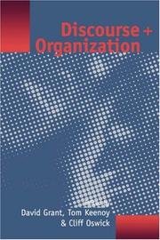 Cover of: Discourse and organization | 