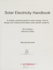 Cover of: Solar Electricity Handbook - 2014 Edition
