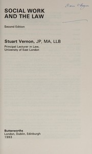 Cover of: Social Work and the Law