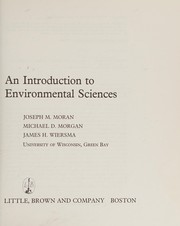Cover of: An introduction to environmental sciences by Joseph M. Moran