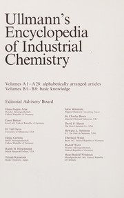 Cover of: Ullmann's Encyclopedia of Industrial Chemistry by Fritz Ullmann
