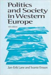 Cover of: Politics and society in Western Europe | Jan-Erik Lane
