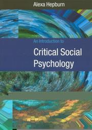 Cover of: An introduction to critical social psychology