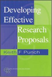 Cover of: Developing effective research proposals