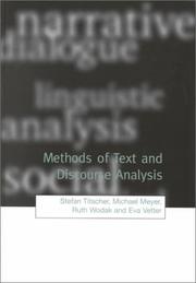 Cover of: Methods of text and discourse analysis
