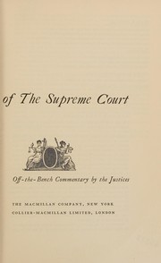 Cover of: An autobiography of the Supreme Court
