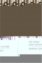 Cover of: The press and popular culture by Martin Conboy