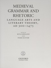 Cover of: Medieval Grammar and Rhetoric by Rita Copeland, Ineke Sluiter