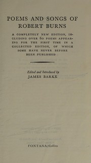 Cover of: Poems and songs of Robert Burns by Robert Burns