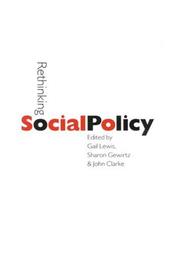 Cover of: Rethinking social policy