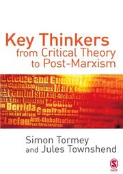 Cover of: Key thinkers from critical theory to post-Marxism