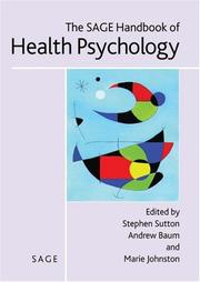Cover of: The SAGE handbook of health psychology
