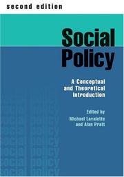 Cover of: Social policy: a conceptual and theoretical introduction