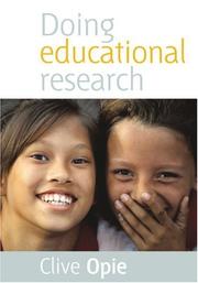 Cover of: Doing Educational Research by Clive Opie, Clive Opie