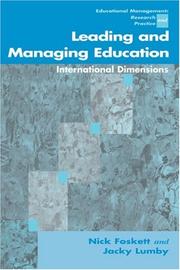 Cover of: Leading and Managing Education: International Dimensions (Centre for Educational Leadership & Management)