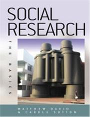 Cover of: Social research by David, Matthew.