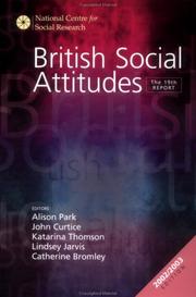 Cover of: British Social Attitudes: The 19th Report (British Social Attitudes Survey series)