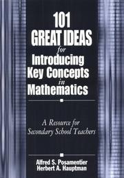 Cover of: 101 great ideas for introducing key concepts in mathematics: a resource for secondary school teachers