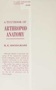 Cover of: A textbook of arthropod anatomy by R. E. Snodgrass